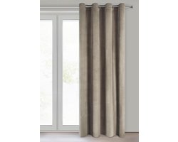 Velvet Gordijnen - Gordijnstof Luxe - Woonkamer Aankleden - Zacht En Soepel - 140 x 250 cm - Bruin