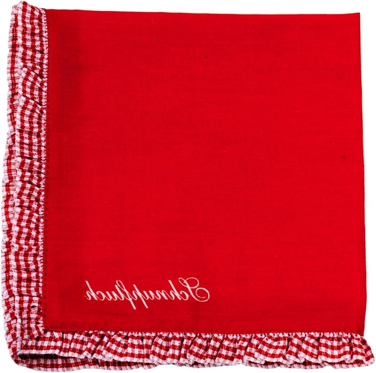 Stoffen zakdoeken - Zakdoekjes katoen - Dagelijks gebruik - Fair productie - 15 x 15 cm - Rood