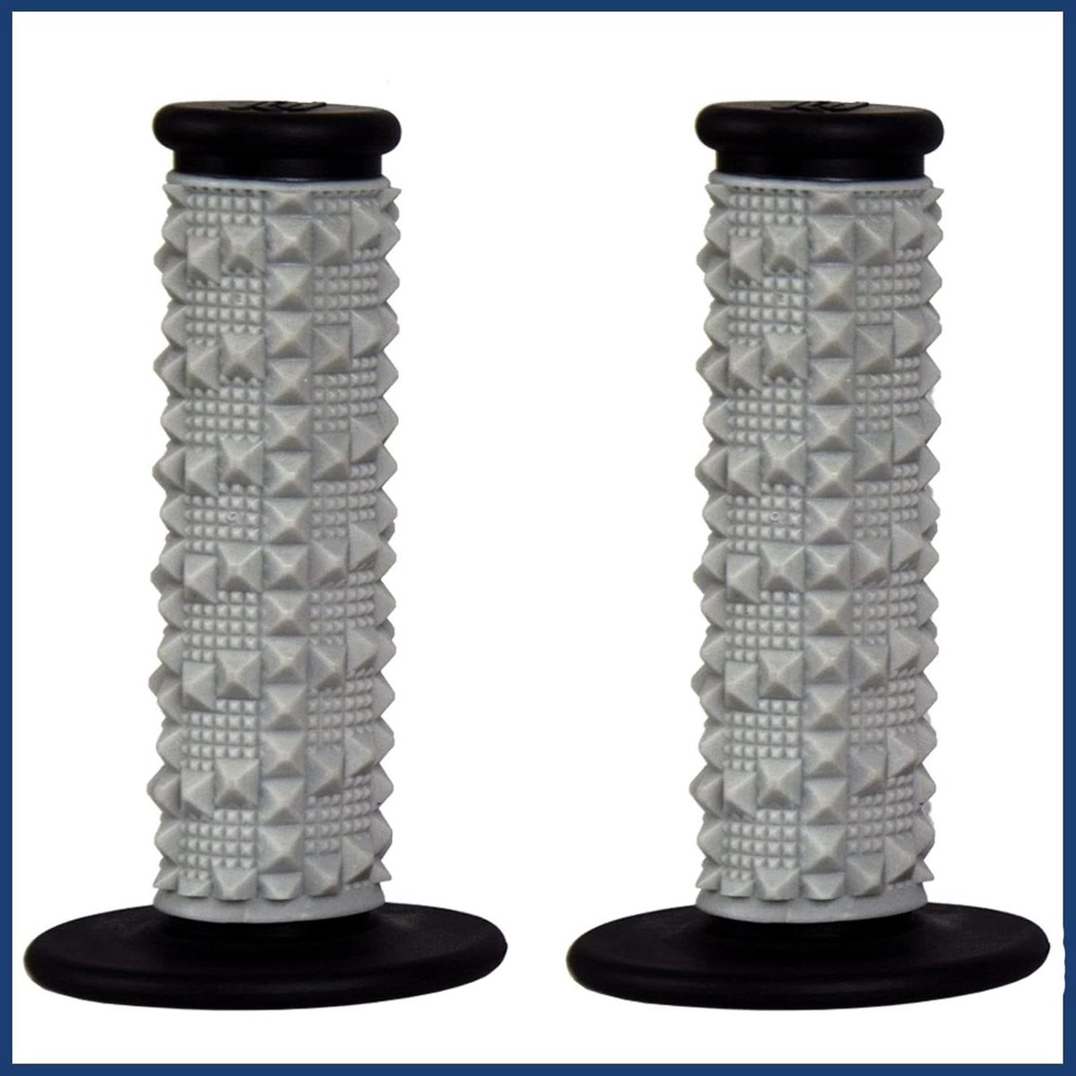 Motor Handvatten - Grips Motorfiets - Comfortabel Rijden - Dubbele Verbinding - Standaard Maat - Grijs Zwart