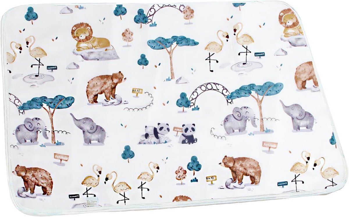 Aankleedmat Baby - Verschoningsmatje Waterdicht - Hygiënisch Verschoonen - 3-Laags Opbouw - 50 x 70 cm - Grijs