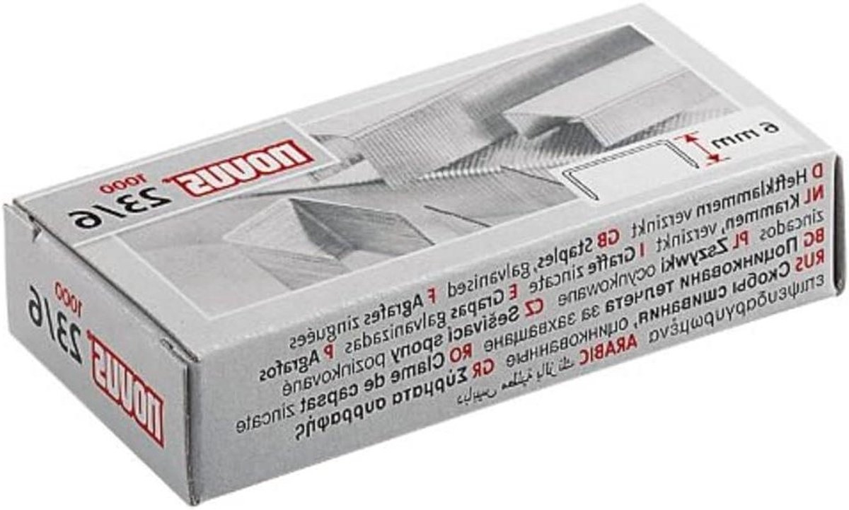 Nietjes 23/6 - Nietjes U-vormig - Papier Verbinding - Gegalvaniseerd Staaldraad - 1000 stuks - Zilverkleurig