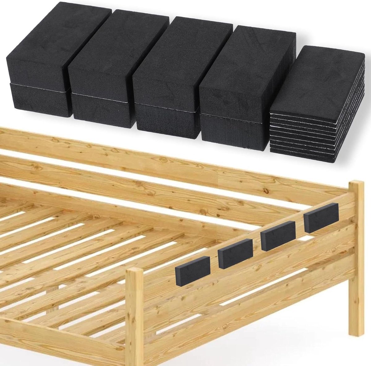 EVA Schuim Afstandhouders - Wandbeschermers Bedbuffers - Meubels Beschermen - Zelfklevende Pads - 76 x 40 mm - Grijs