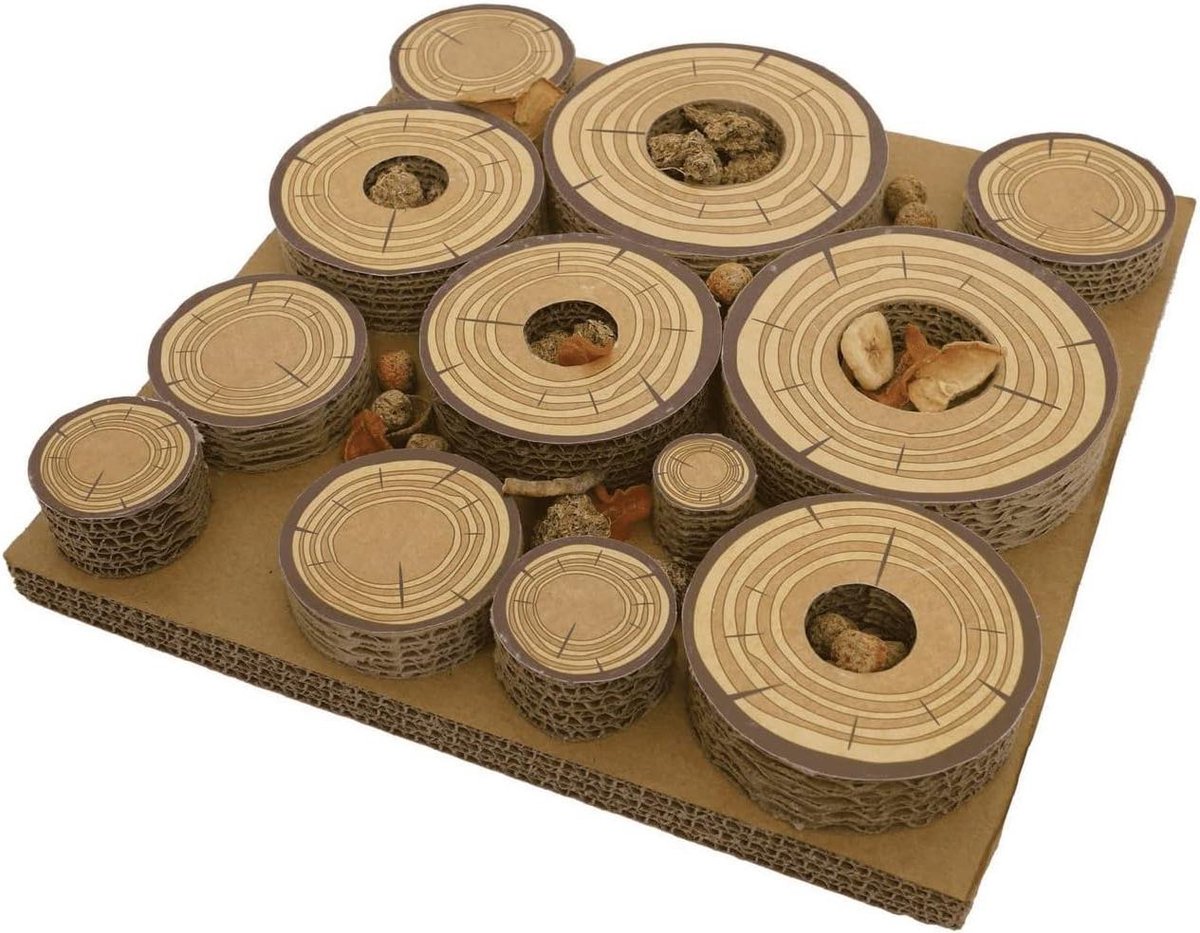 Houten Puzzel Speelgoed - Doolhof Balans - Mentale Stimulatie - Natuurlijk Materiaal - 30 x 30 cm - Houtkleur