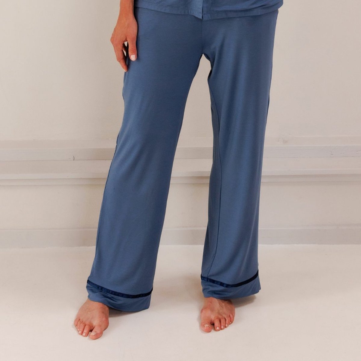 Coco & Cici TENCEL Pyjama Broek Dames Donker Blauw