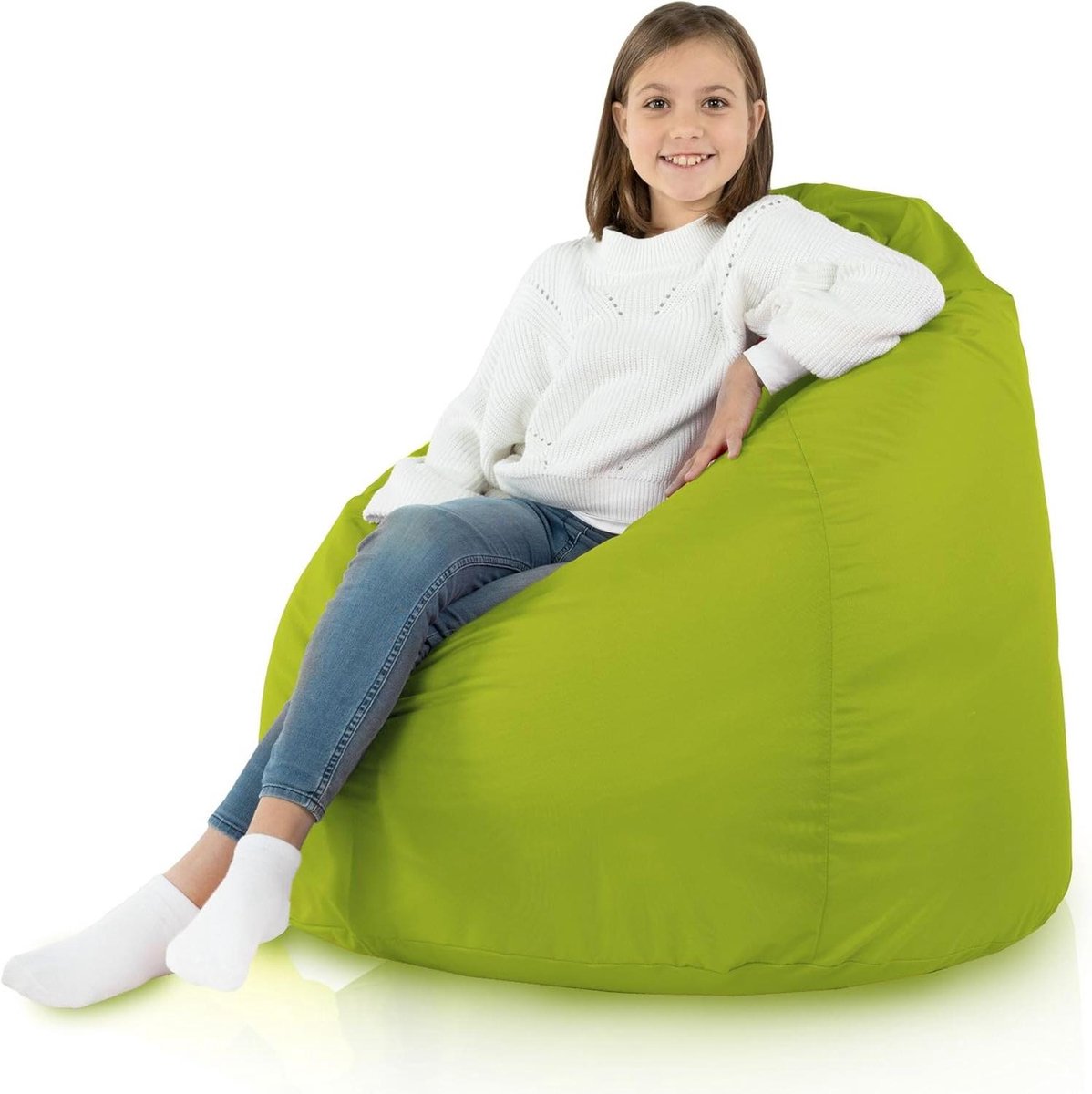 Zitzak XL - Beanbag Stoel - Ontspannen Binnen Buiten - Waterdichte Wasbare Hoes - 90 x 90 x 115 cm
