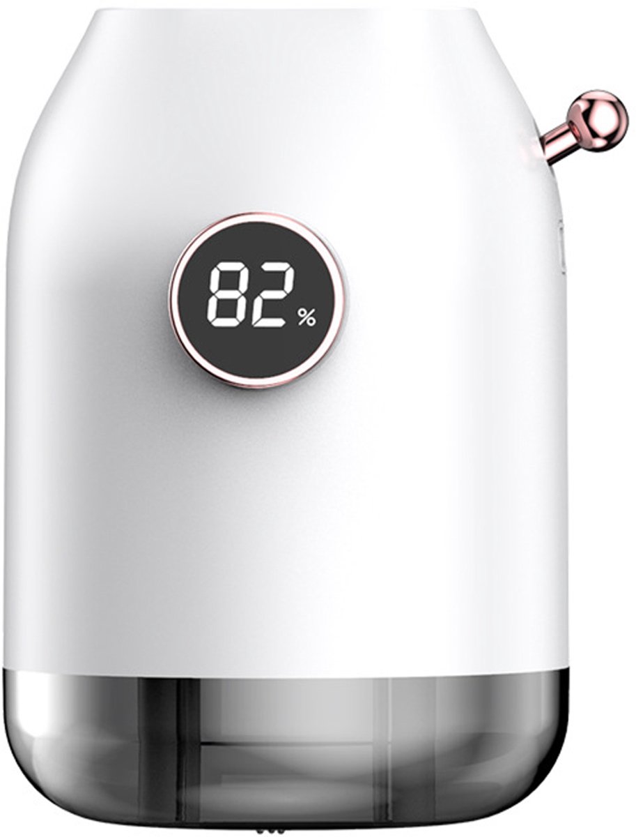 Kleine luchtbevochtiger, 500 ml draagbare reisbevochtiger, luchtbevochtiger voor auto, bureau, thuis of op kantoor, automatische uitschakeling, dubbele mistpoorten, fluisterstil