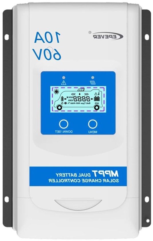 DuoRacer Solar Charge Controller - MPPT Laadregelaar - Batterijen Laden - Twee Batterijen Tegelijk - 10A - Zwart