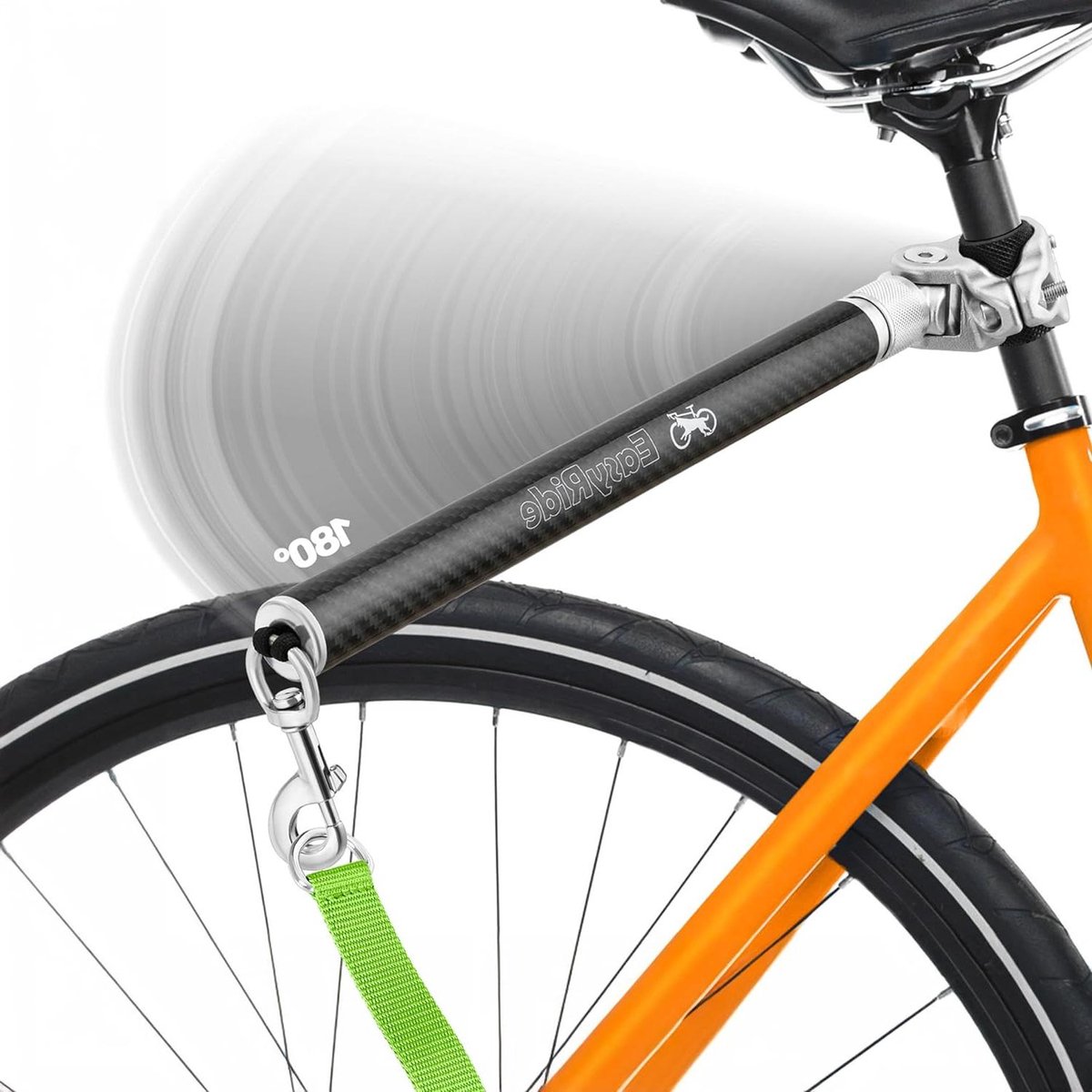 Handsfree Hondenlijn - Fietslijn Hond - Hond Uitlaten - 180 Graden Draaibaar - 45 cm - Groen