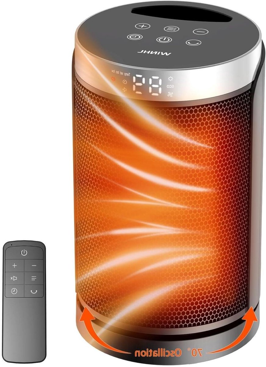 Elektrische Kachel - Verwarming Apparaat - Snelle Ruimte Verwarming - Energiebesparende ECO-modus - 16 x 123 x 254 cm - Zwart