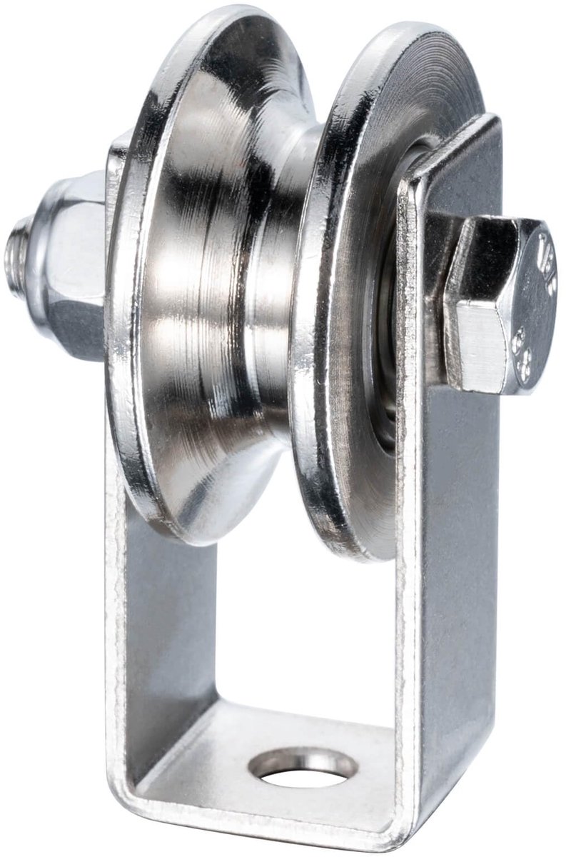 40 mm katrol met 2 kogellagers, roestvrij staal fitness takel, katrollen voor 8 mm touwen staalkabel, 200 kg draagkracht 1 stuk