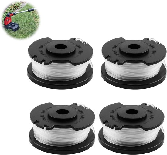 Set van 4 Vervangende Draadspoelen voor Grastrimmer, Nylon Draad 1.6 mm x 5 m, Geschikt voor Accu Grastrimmers, Ideaal voor Tuinonderhoud en Gras Snijden — afbeelding 3