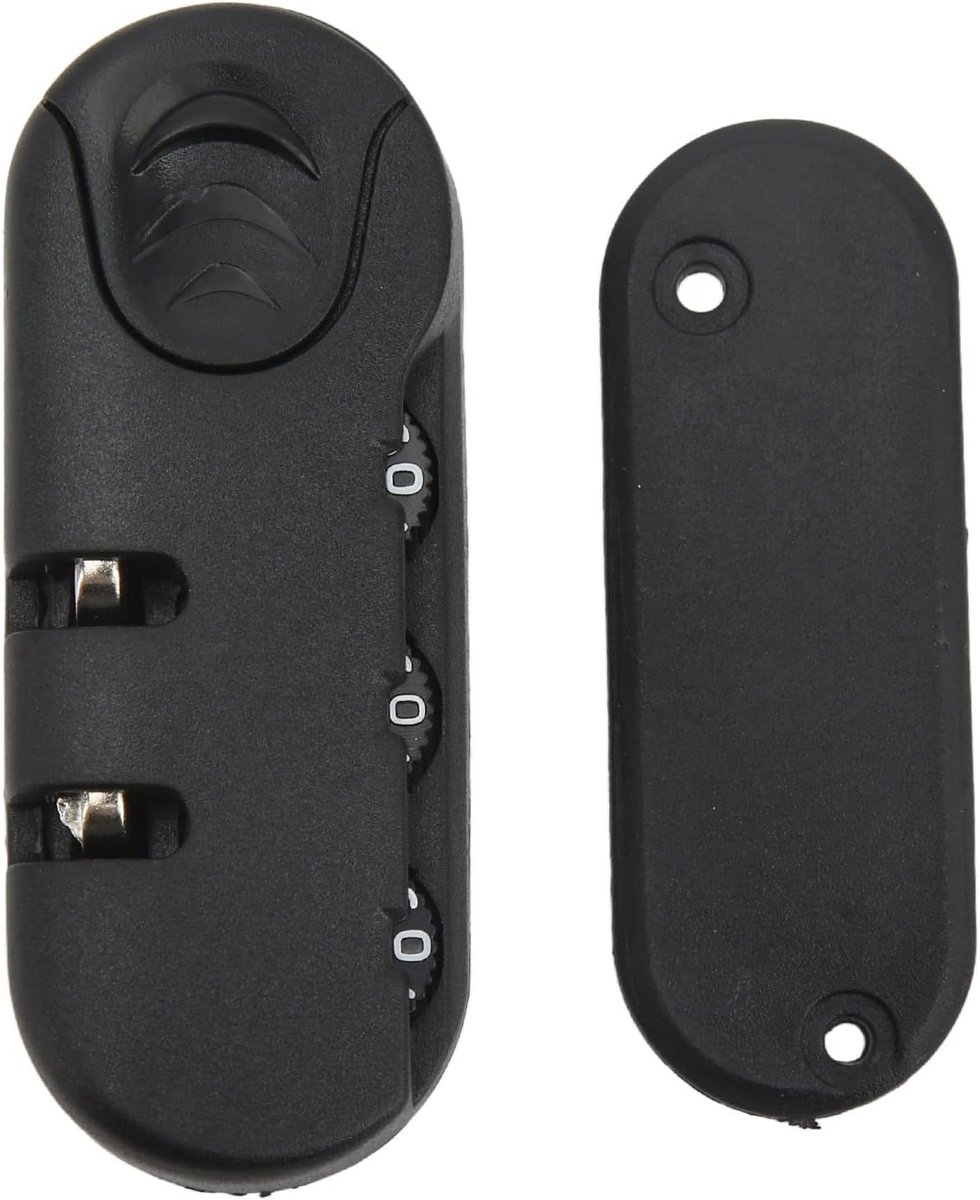 Bagageslot, 3 Cijfers Zinklegering Lock Catch Klein Cijferslot Kunststof Frosted Koffer Wachtwoord Veiligheidsslot Vervanging Voor Reisbagage Koffer Trekstang, Zwart