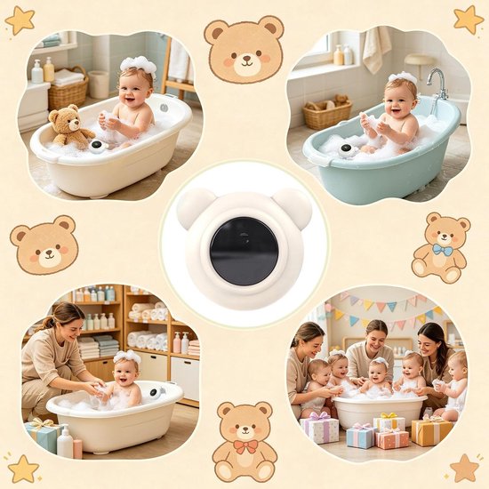 Thermometer×3 - zwevende monitor beer, compact formaat met led, siliconen, BPA-vrij, digitaal aflezen, voor thuis en douche, bewaking van de temperatuur van de baby binnen — afbeelding 3