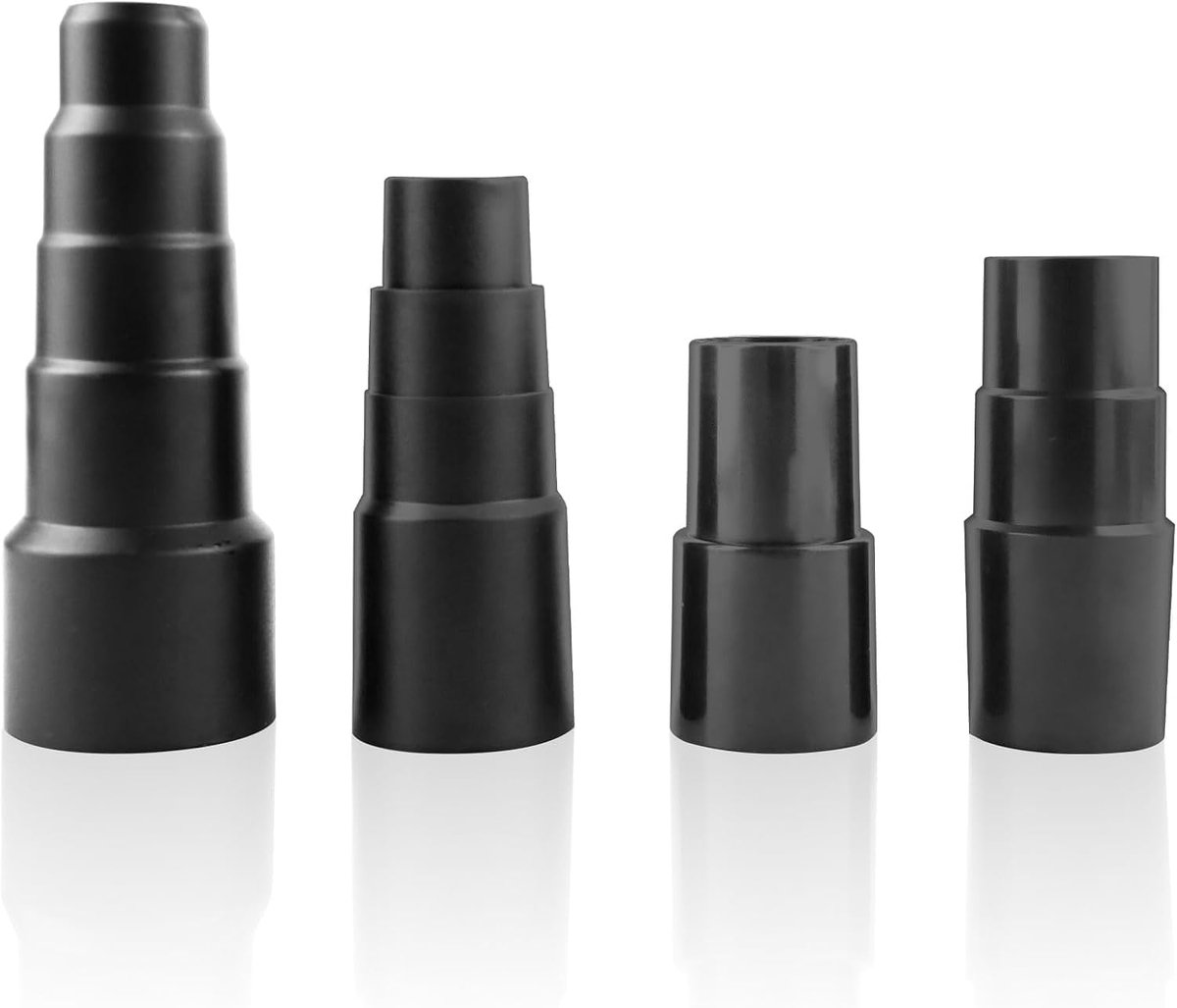 4 stuks vacuümslangadapterset, adapter zwembadvoorziening van 1 1/2 inch naar 1 3/8 inch naar 1 1/4 inch 1 1/8 inch naar 1 3/8 inch connectoraccessoires, 25/30/34 naar 42 mm voor droog en nat gebruik.-Stijl 1