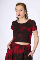 Banned Crop top -M- TIE DYE CROP TOP Rood