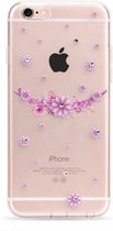 OU Case 3D Roze Kleine Bloem Met Studs Hoesje voor de iPhone 6 / 6S