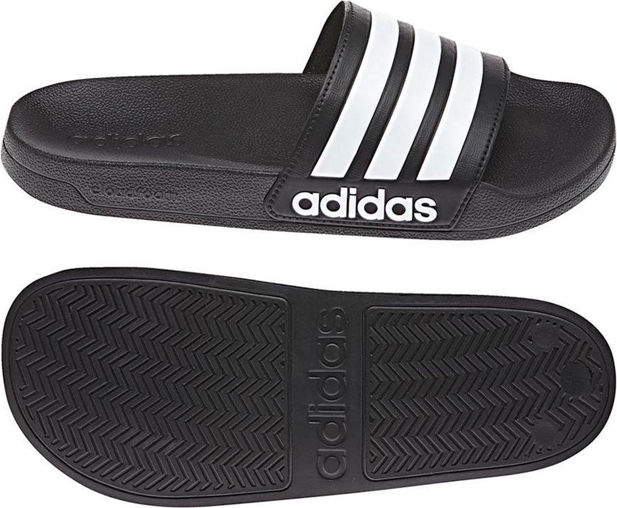 adidas - CF Adilette - Zwarte Badslipper - 37 - Zwart | bol.com