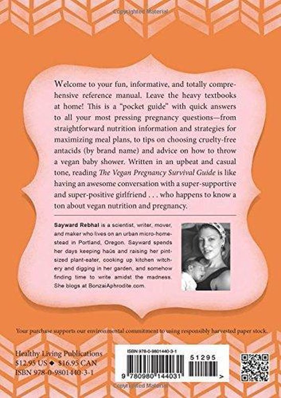 Vegan Pregnancy Survival Guide, Sayward Rebhal 9780980144031 Boeken bol