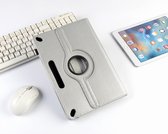 P.C.K. Hoesje/Boekhoesje/Bookcover/Case draaibaar zilver geschikt voor 10 inch Tablets universeel