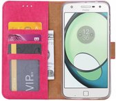 Motorola Moto Z Play Portemonnee hoesje / case cover Pink