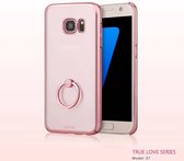 Xundd Landscape Ultra Clear Slim Case X Ring Stand voor Samsung Galaxy S7 Rose Goud Holster