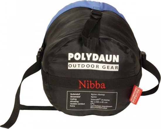 Polydaun Compact Travel Slaapzak - Nibba 80x230x45 cm zwart van Poly — afbeelding 3