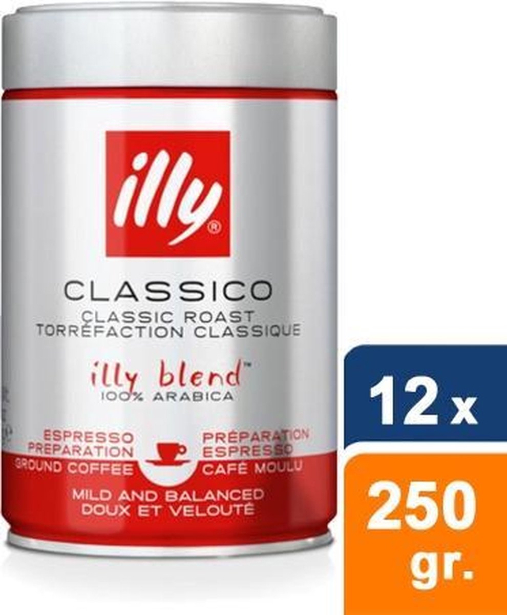 Illy Espresso Classico Gemalen koffie - 12 x 250 gram thumbnail 3