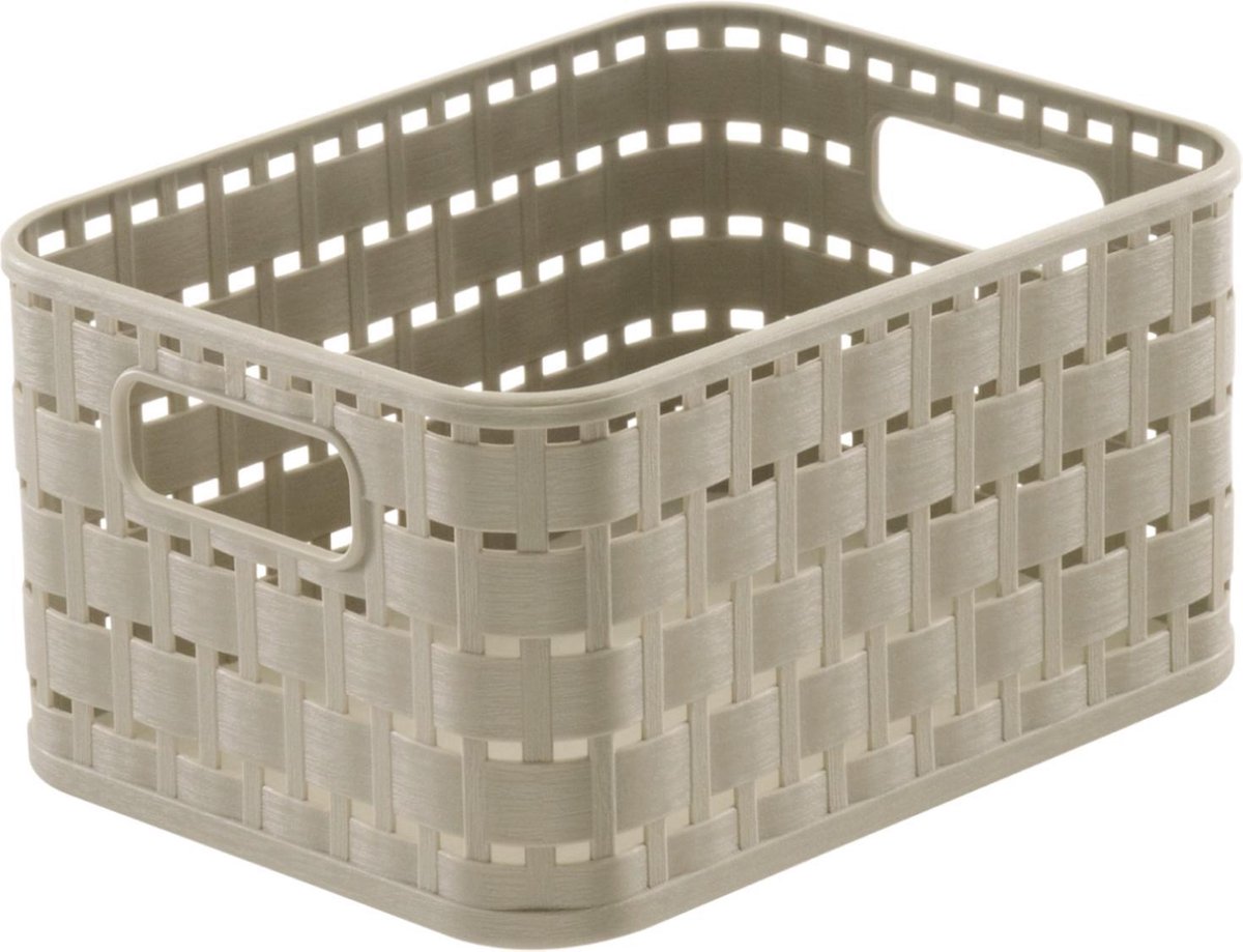 Rotho COUNTRY - Mand / Opberger - 18 x 14 x 10 cm - Cappuccino