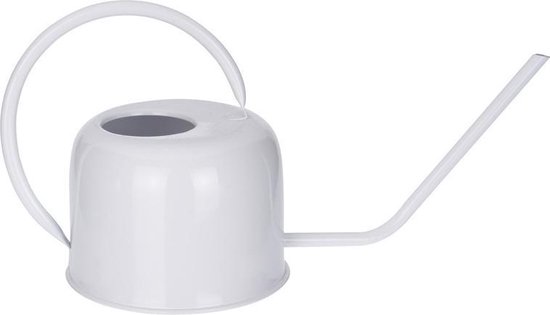 Arrosoir rétro en métal / arrosoir pour plantes d'intérieur 1100 ml - blanc - acier inoxydable - arrosoirs pour plantes / arrosoirs