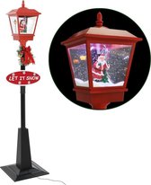 Straatlantaarn met kerstman LED 180 cm