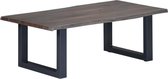 Salontafel met natuurlijke randen 115x60x40 cm acaciahout grijs