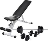 Trainingsbank met halterset 60,5 kg