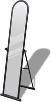 Spiegel vrijstaand - Staal - Zwart - 38 x 43 x 152 cm - Rechthoekig