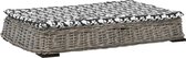Hondenbed met kussen plat ontwerp 95x65x15 cm wilgen grijs
