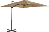 Zweefparasol met aluminium paal 250x250 cm taupe