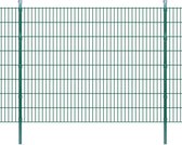 Dubbelstaafmatten en palen 2008x1630 mm 12 m groen