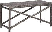 Tuinbank 80 cm poly rattan grijs