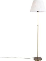QAZQA parte fl - Landelijkee Vloerlamp | Staande Lamp met kap - 1 lichts - H 1770 mm - Crème -  Woonkamer | Slaapkamer | Keuken