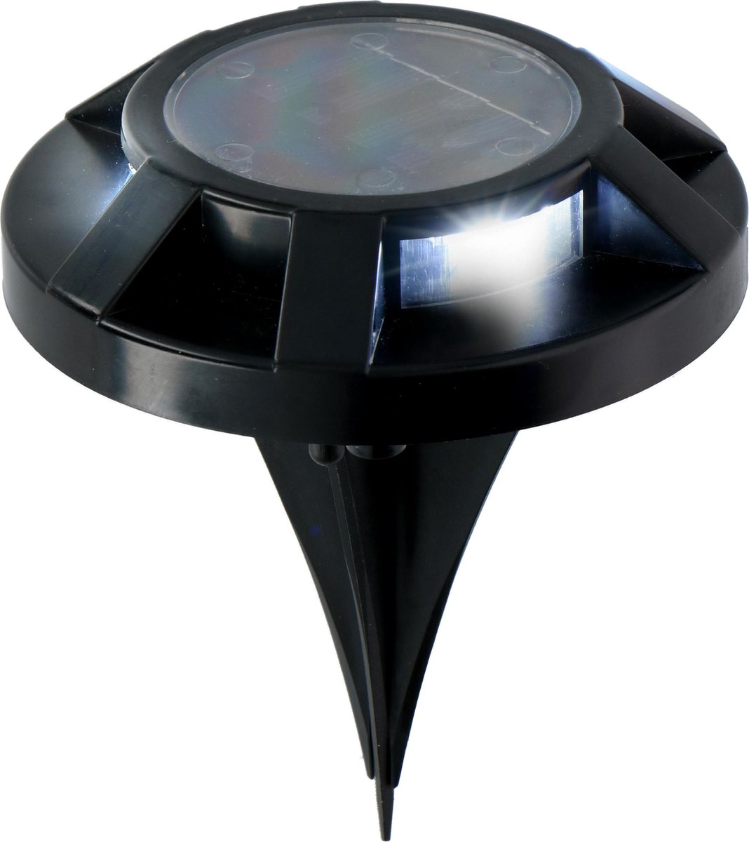 Grondspot - solar - Ø 12 cm - 3x LED - zwart