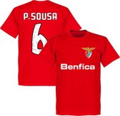 Benfica P. Sousa 6 Team T-Shirt - Rood - XXL