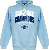 City Back to Back Champions Hoodie - Lichtblauw - S