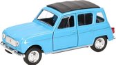 Modelauto Renault 4 blauw 11,5 cm - speelgoed auto schaalmodel