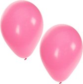 25x Fel roze ballon versiering - felroze feest ballonnen in zakje 25 stuks