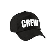 Zwarte Crew verkleed pet / baseball cap voor jongens en meisjes - verkleedhoofddeksel