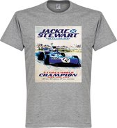 Jackie Stewart Poster T-Shirt - Grijs - M