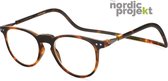 Nordic projekt NPMC Magneet leesbril +3.00 Tortoise