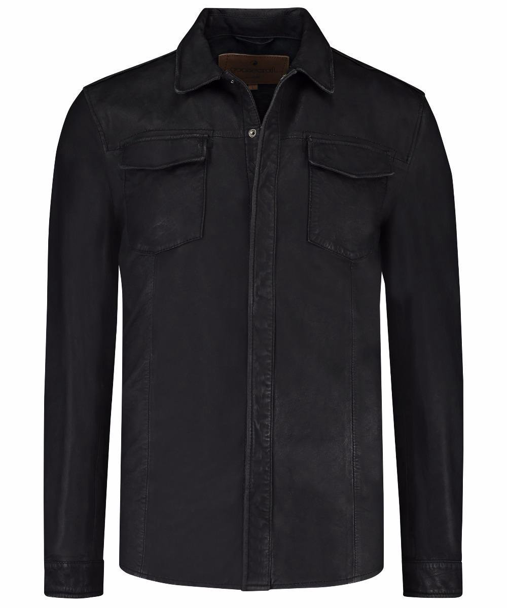 Goosecraft Shirt076 Overhemden Heren - Zwart - Maat M