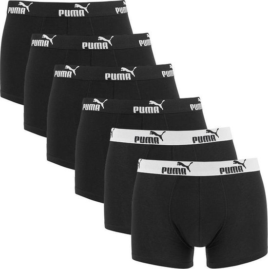 PUMA - heren boxershorts basic 6-pack zwart II - maat S | bol.com