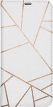 Design Softcase Booktype Samsung Galaxy S10 Lite hoesje - Wit Grafisch Koper