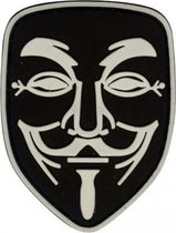 Cobra Tactical Solutions Patch - Guy Fawkes Anonymous Vendetta Mask PVC - Zwart Embleem - Met Velcro